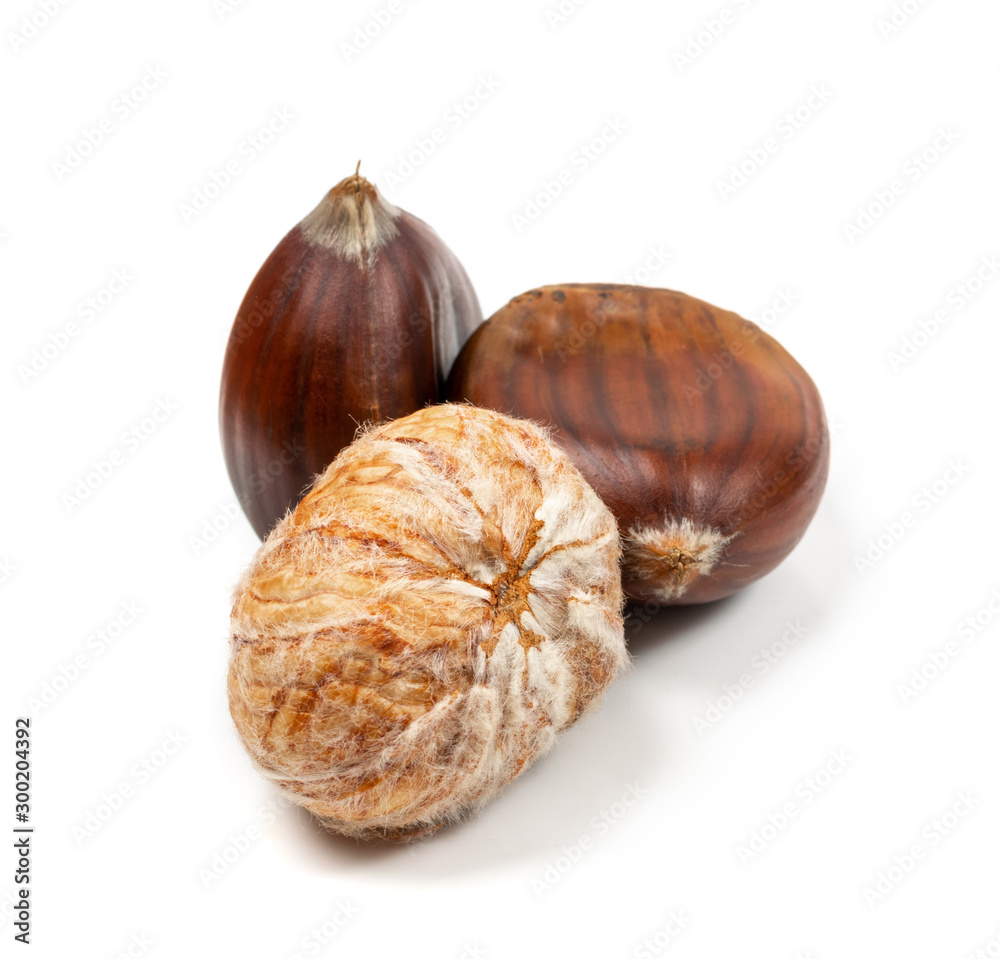 Edible Sweet Chestnuts, Healthy Autumn and Christmas Food Edible Sweet Chestnuts, Healthy Autumn and Christmas Food