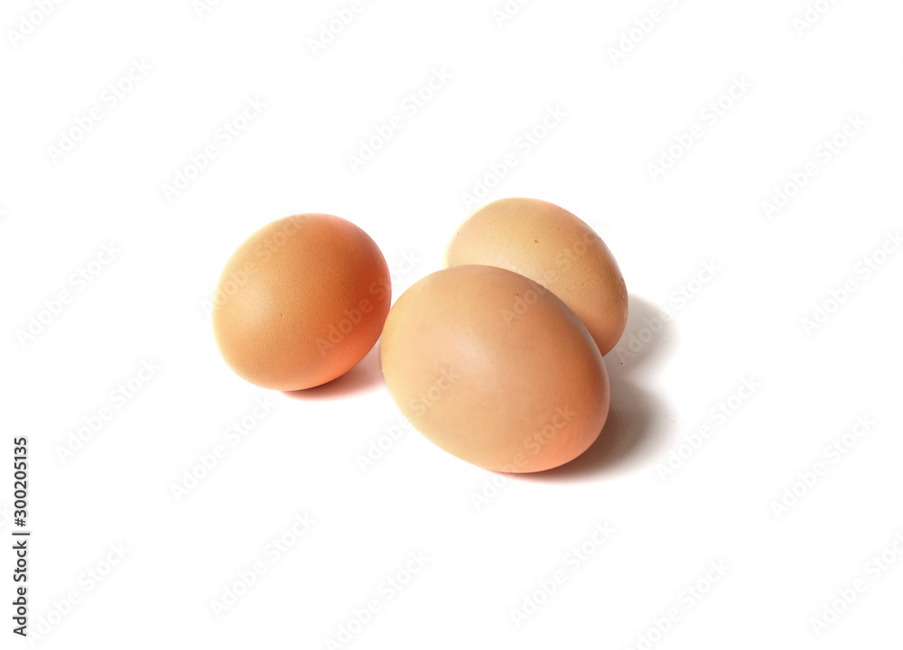 group of brown chicken egg isolated on white background group of brown chicken egg isolated on white background