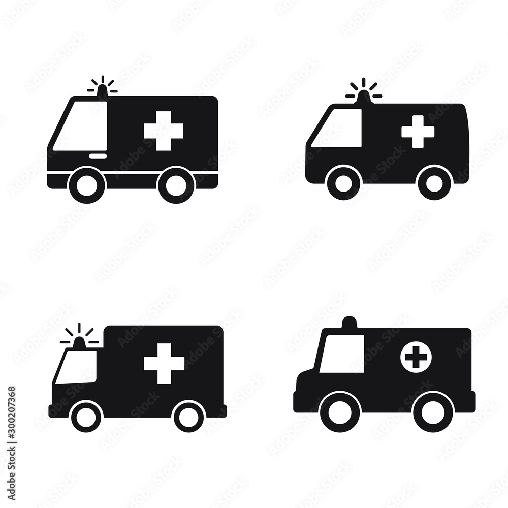 Ambulance icon, Vector Illustration on the white background.