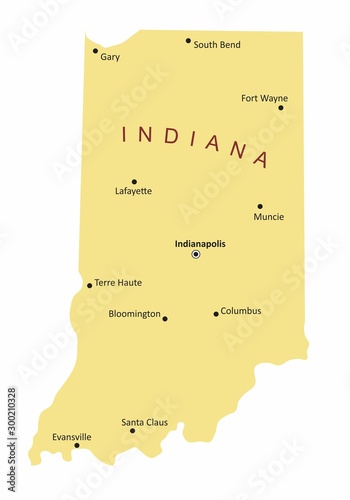 Indiana cities map