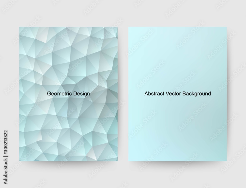 Fototapeta premium set template for a presentation. geometric background. gradient. blue abstraction. vector. eps 10