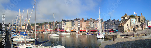 panoramic view of the port of Honfleur in Normandy - France