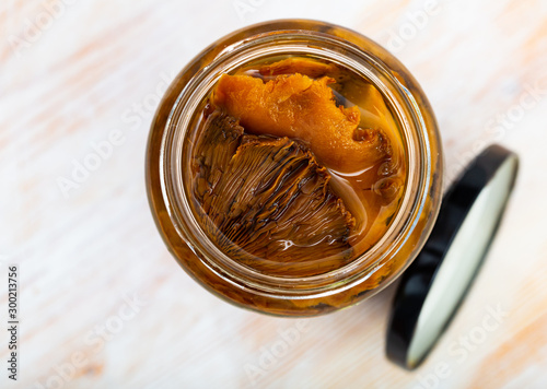 Marinated mushrooms lactarius deliciosus photo