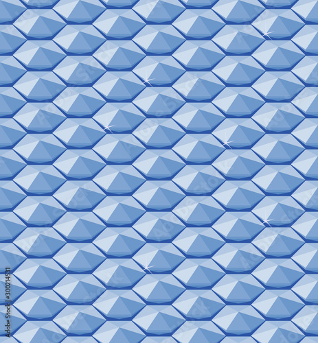 vector seamless texture of blue diamonds