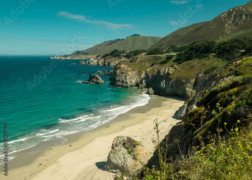 A bay in Big Sur California Coast