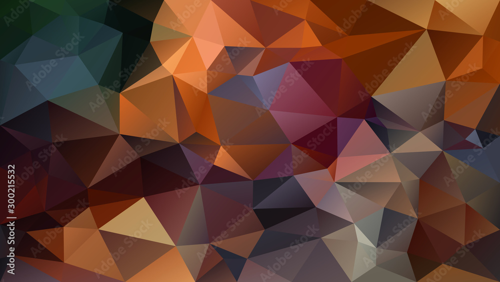vector abstract irregular polygon background - triangle low poly pattern - brown camel ochre orange purle green blue color vector abstract irregular polygon background - triangle low poly pattern - brown camel ochre orange purle green blue color