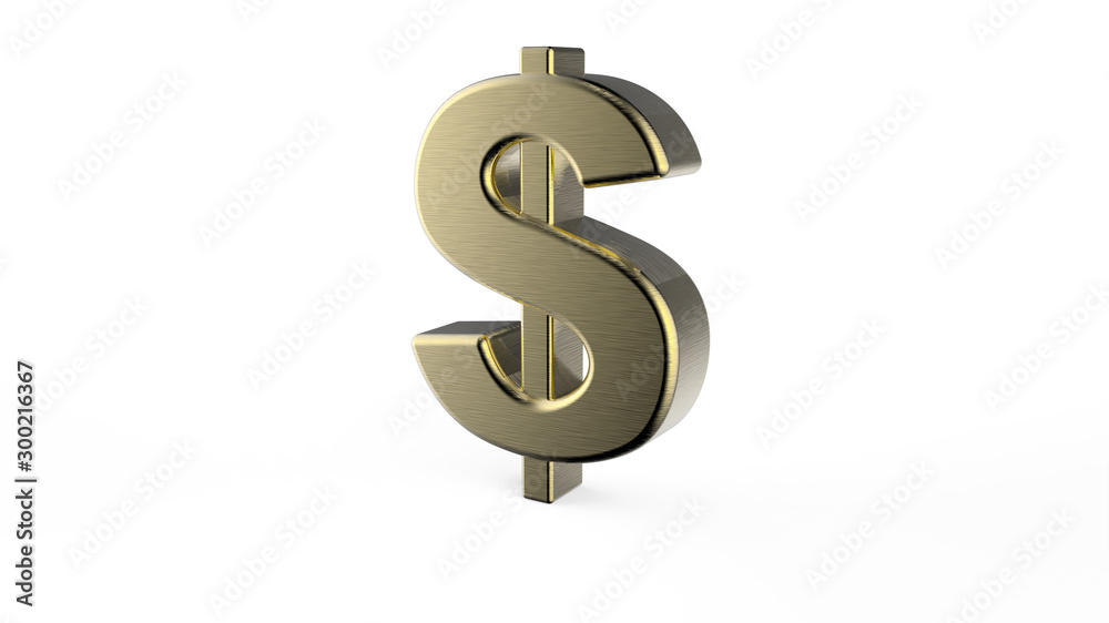 Stock Photo - Sign of dollar on white isolated background. 3d Stock Photo - Sign of dollar on white isolated background. 3d