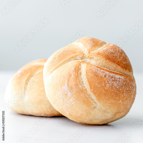A few freshly baked bread rolls