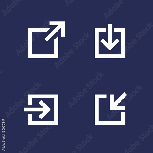 external link, download, login vector icons