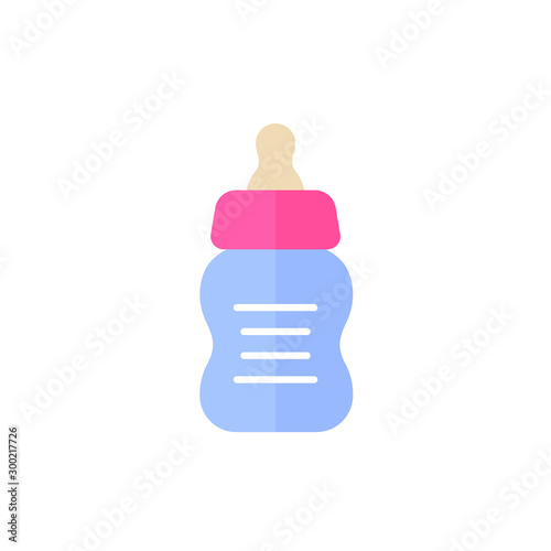 Wallpaper Mural Baby bottle icon on white, flat Torontodigital.ca