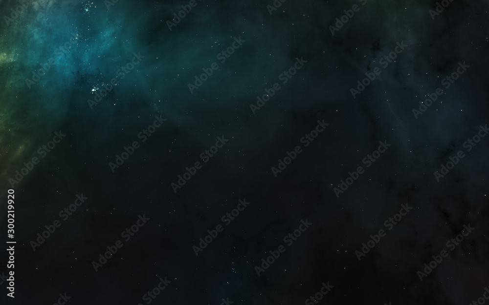 Space landscape. Nebulae, star clusters. Science fiction. Elements of this image furnished by NASA - obrazy, fototapety, plakaty 