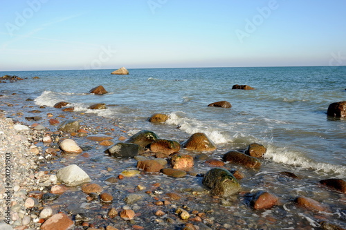 Steinstrand auf Insel Rügen bei Sassnitz