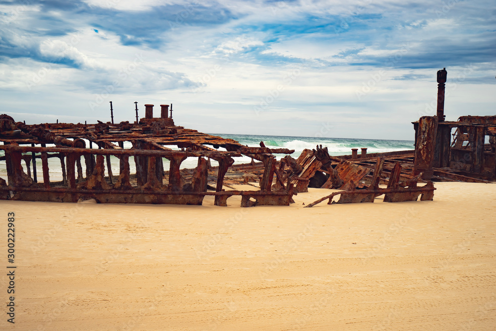 S.S. Maheno ship wreck on Fraser Island Australia