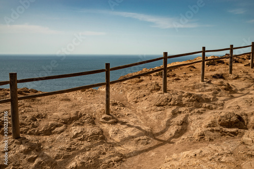 Portugal Cabo da Roca fence on the edge of a cliff © SALTY RIVER