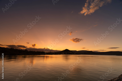 Airlie Beach Australia colorful sunset over the sea