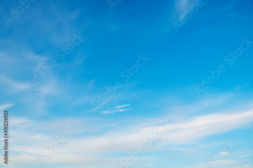 Blue sky with white clouds.