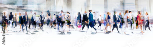 Obraz na plátně Walking people blur