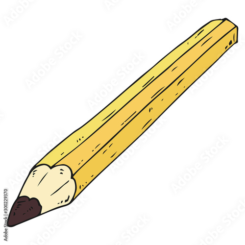 Pencil icon. Vector illustration of clerical pencil. Hand drawn drawing and drawing tool.