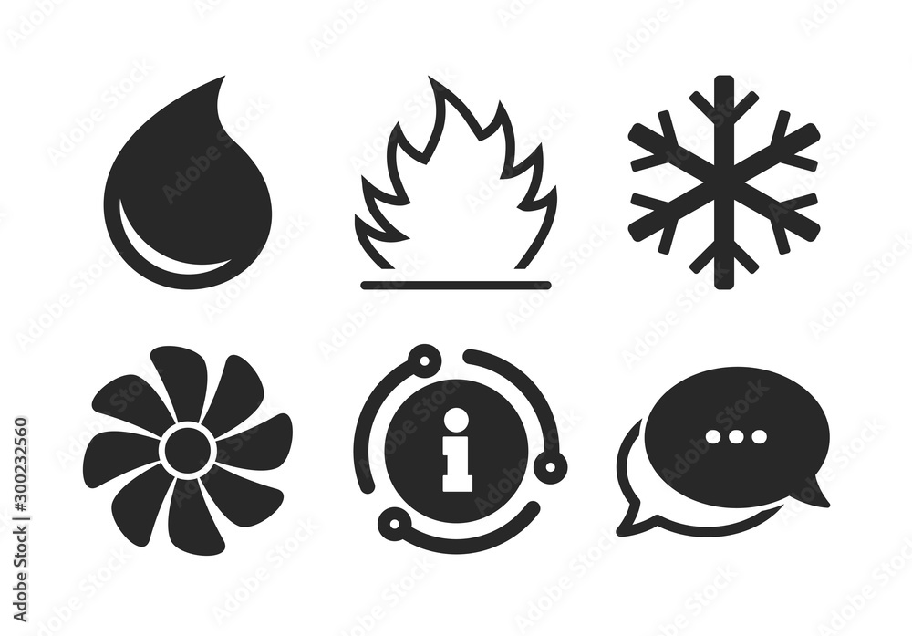 Heating, ventilating and air conditioning symbols. Chat, info sign. HVAC icons. Water supply. Climate control technology signs. Classic style speech bubble icon. Vector Heating, ventilating and air conditioning symbols. Chat, info sign. HVAC icons. Water supply. Climate control technology signs. Classic style speech bubble icon. Vector
