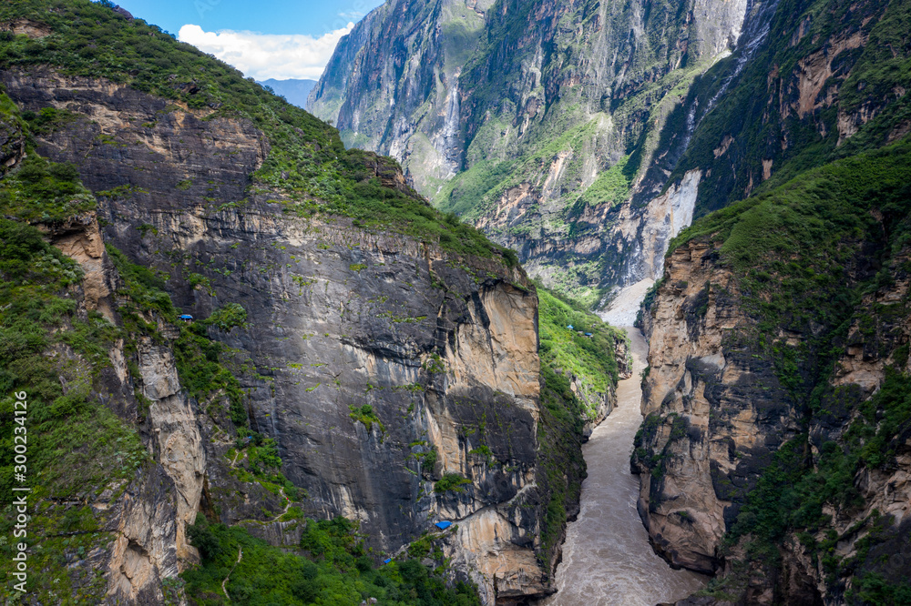Tiger Leaping Gorge Aerial view 