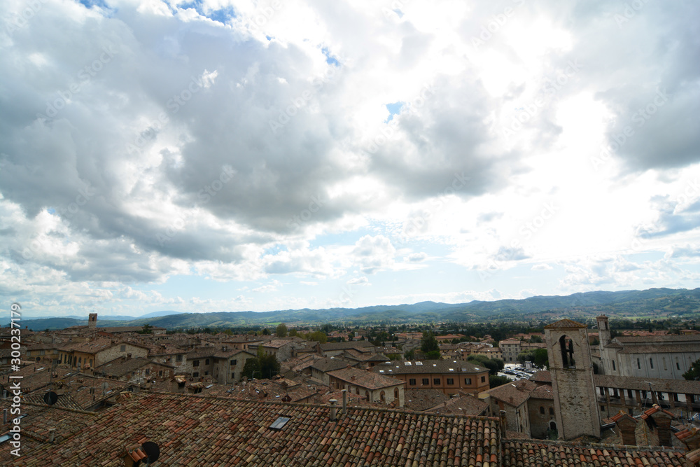 Gubbio città medievale borgo d'italia