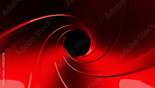 gun barrel inside 3d illustration