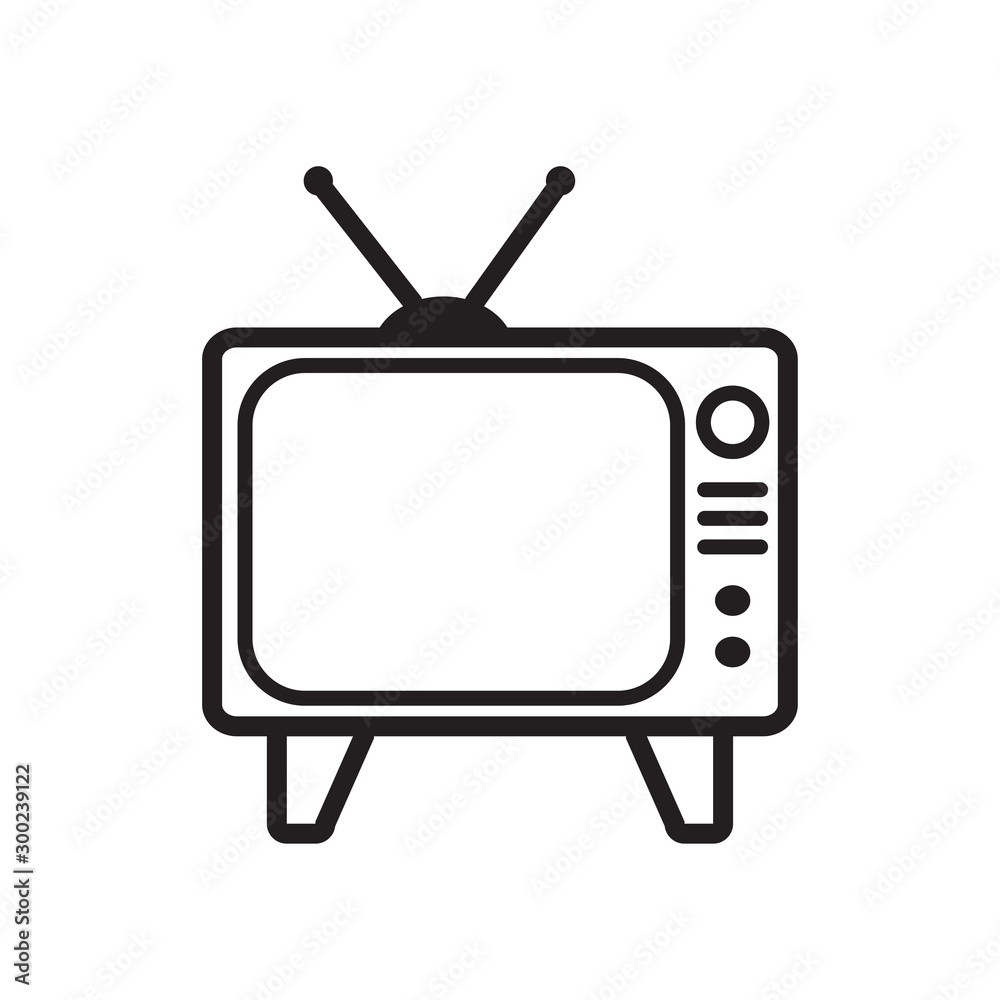 Television Icon Vector Design Template