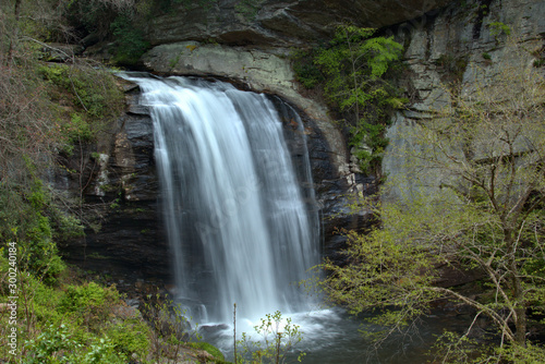Flowing water falls along the Blue Ridge Parkway