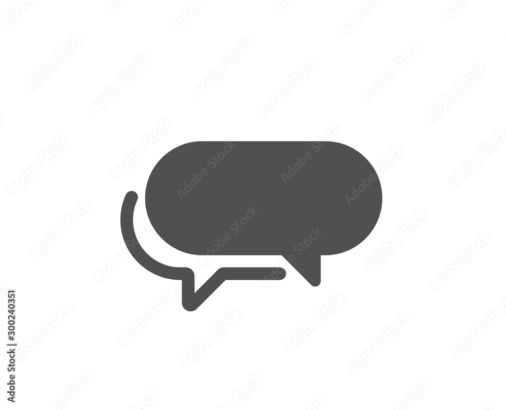 Speech bubble sign. Messenger icon. Chat message symbol. Classic flat style. Simple messenger icon. Vector