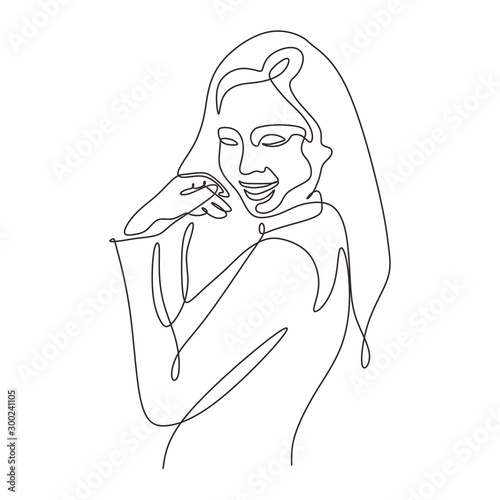 Continuous one line drawing...