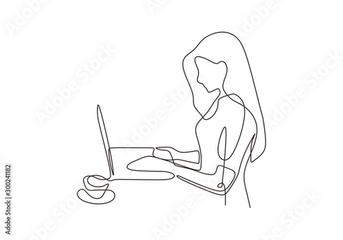 Continuous one line drawing...