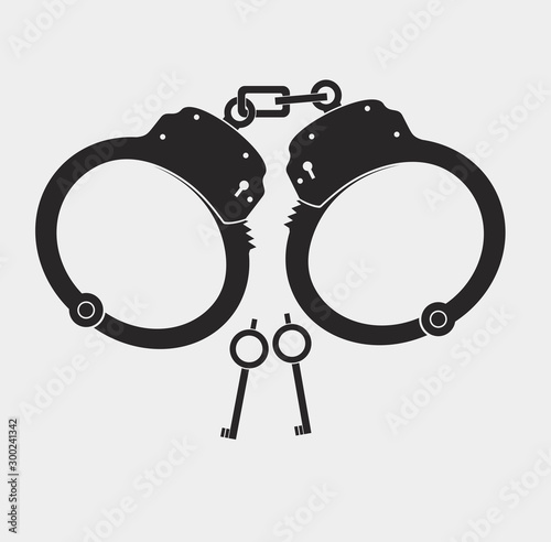 handcuffs design elements crime vector