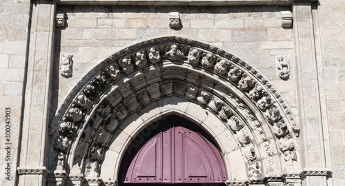 architectural detail of the Cathedral of St. Mary the Great, Viana do Castelo