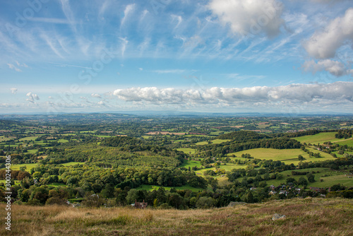 Malvern Hills views Worcestershire England