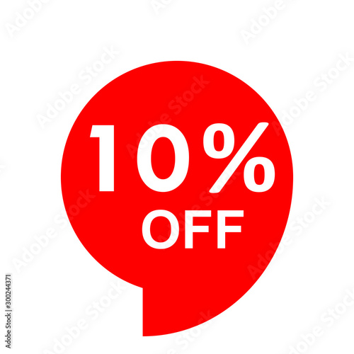 Wallpaper Mural Sale - 10 percent off - red tag isolated - vector Torontodigital.ca