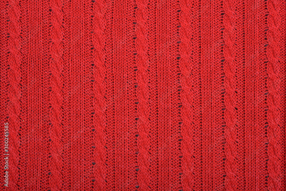 Knitted red texture.