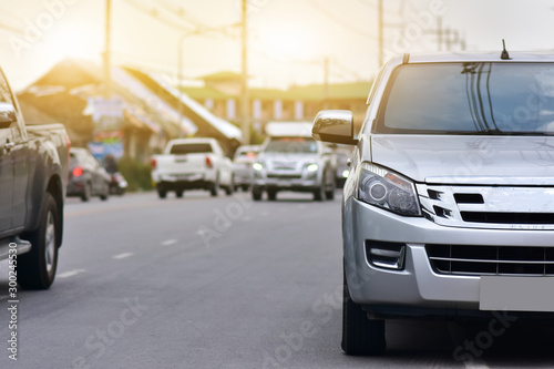 Car parked on road,Car parked on Street