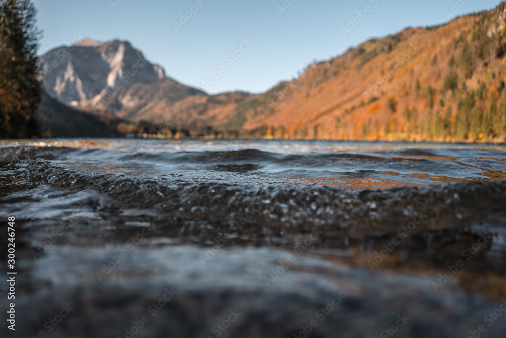 Langbathlake in ebensee austria, amazing lake in ebensee Austria during fall 