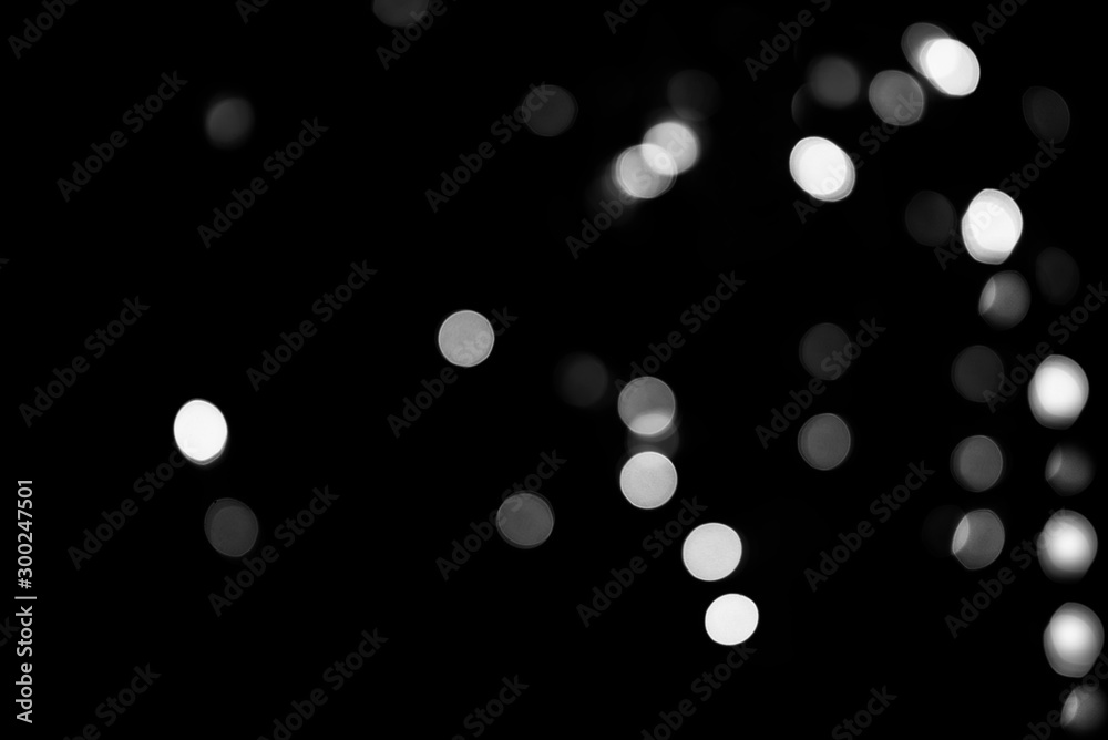 white bokeh abstract on Black background white bokeh abstract on Black background