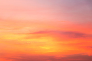 Beautiful color light sky with cloud background from sunset
