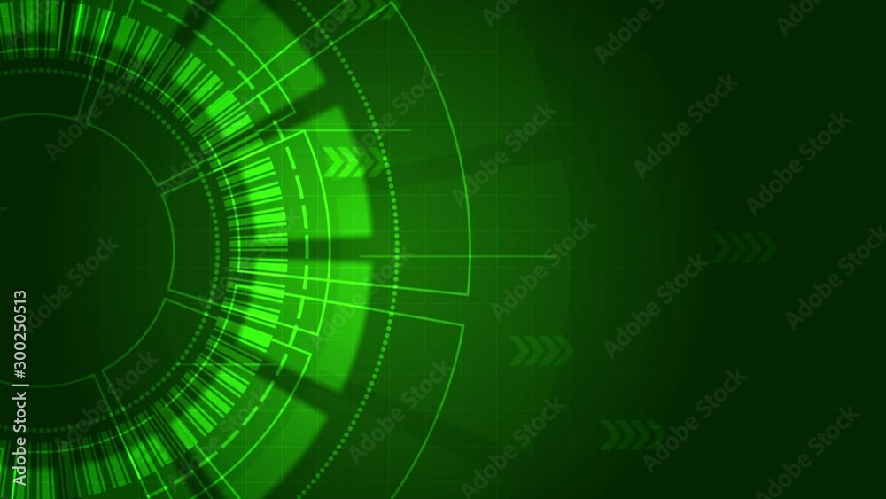 Green circle futuristic technology rotation on dark blue abstract background, future concept Green circle futuristic technology rotation on dark blue abstract background, future concept