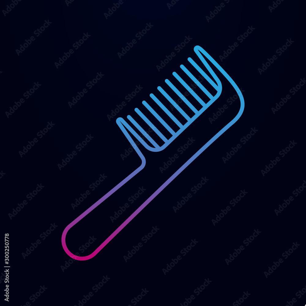 Comb nolan icon. Simple thin line, outline vector of bathroom icons for ui and ux, website or mobile application Comb nolan icon. Simple thin line, outline vector of bathroom icons for ui and ux, website or mobile application
