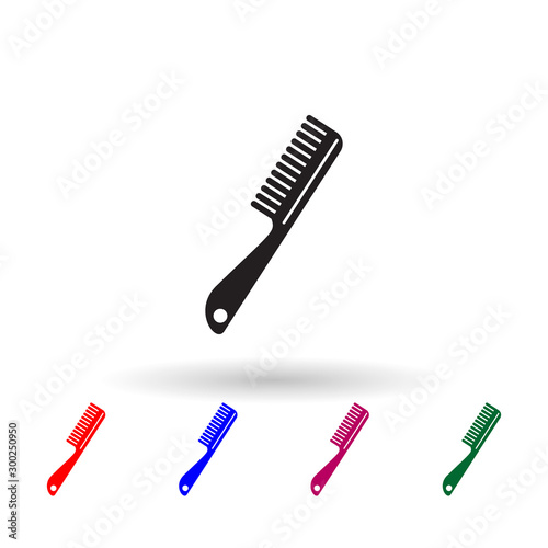 Comb multi color icon. Simple glyph  flat vector of beauty salon icons for ui and ux  website or mobile application