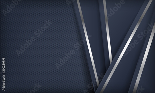 Abstract Background with Overlap Layers, Modern, and Luxury Style of Silver and Dark Color Combination. Designed for web, banner, wallpaper, presentation, template, ect. Suitable for your business.