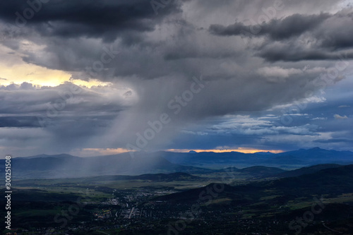 Thunderstorm moving across Yampa River Valley   Steamboat Springs, CO © Tom