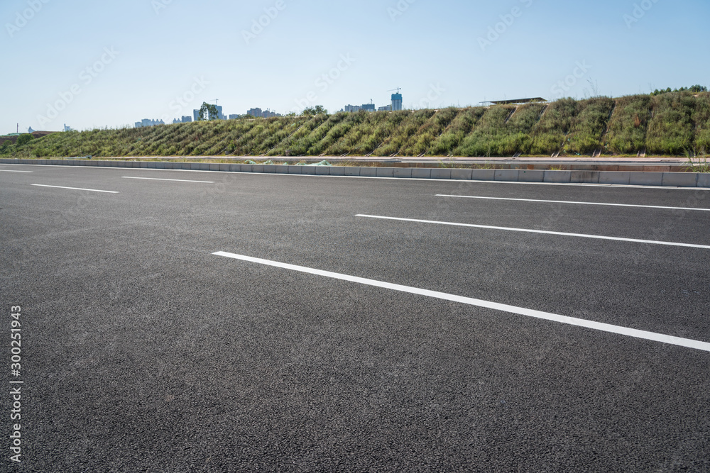 New highway tarmac low angle view landscape
