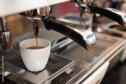 Fotografie black coffee morning on coffee maker