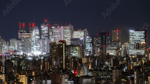 文京区から見た新宿副都心ビル群の夜景