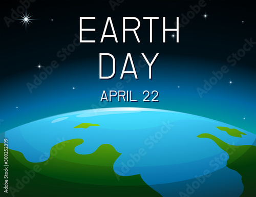Earth day space poster