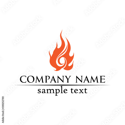 Fire flame nature logo and symbols icons template vector